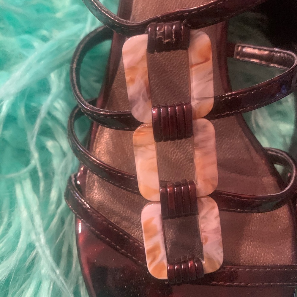 Stuart Weitzman Tortoise Shell Sandals Size 7 1/2 - image 3